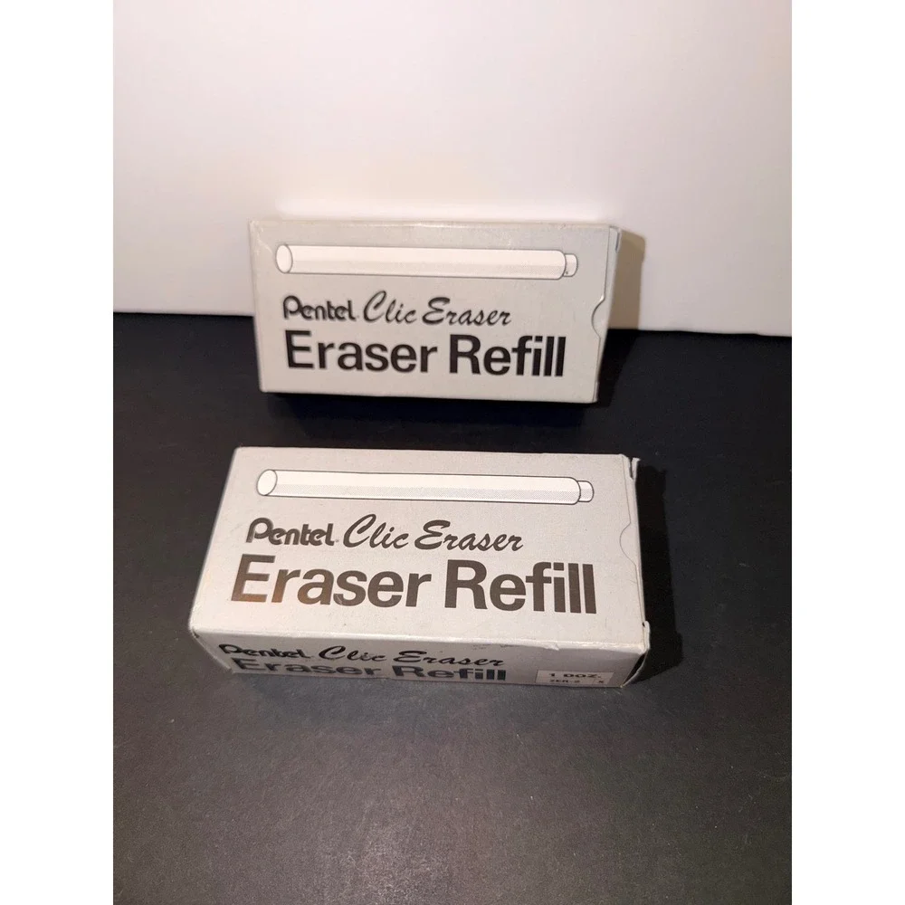 Vintage Pentel Clic Eraser Refill ZER-2 White 2 Boxes 22 Total Made in Japan